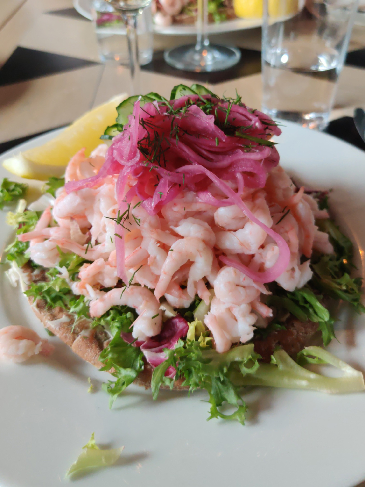 Foto på en räkmacka