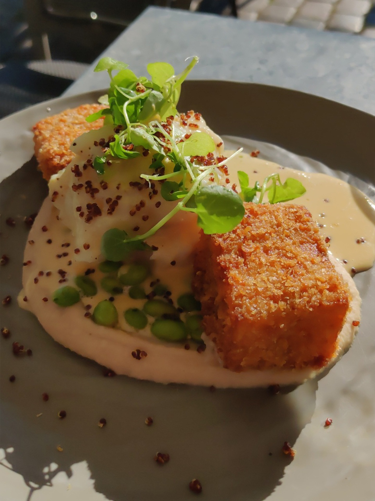 Foto på tallrik med mat